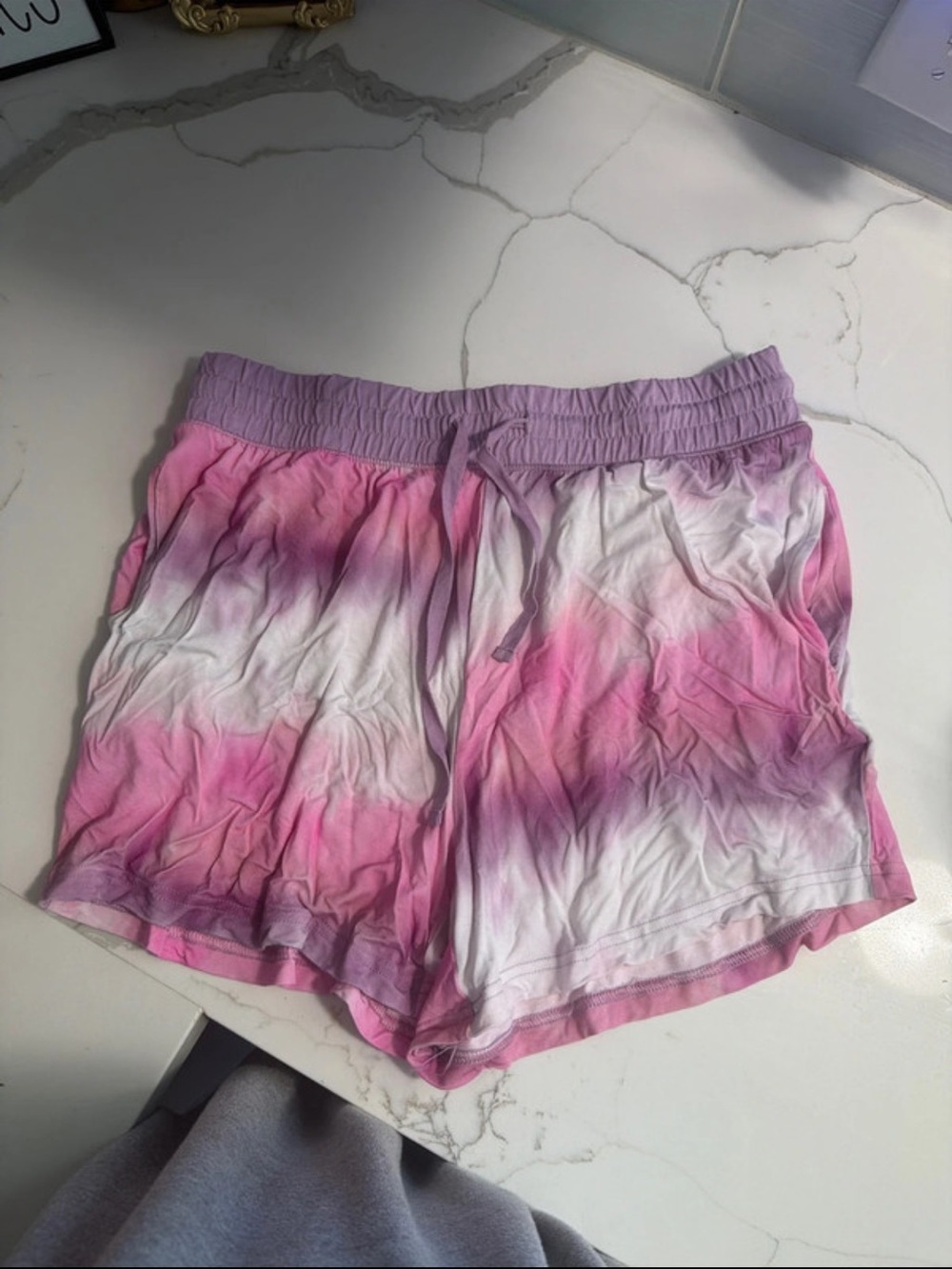 Little Sleepies Pink & Purple Tie-Dye Athletic Lounge Shorts